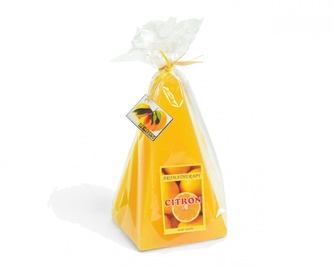 Svíčka jehlan 6,5 x 15 cm - Citron