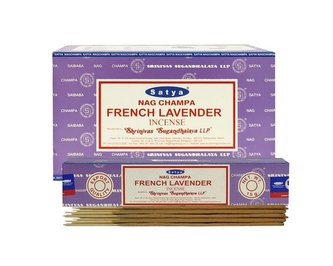 Indické vonné tyčinky Schrinivas Satya French Lavender 15 g