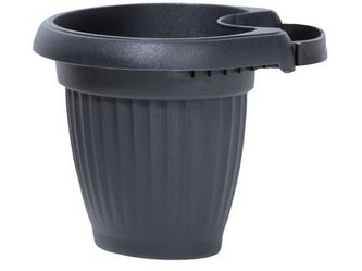 Květináč na okap TERRA 28x19,8x15 cm antracit