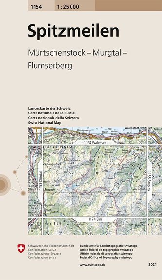Swisstopo 1 : 25 000 Spitzmeilen