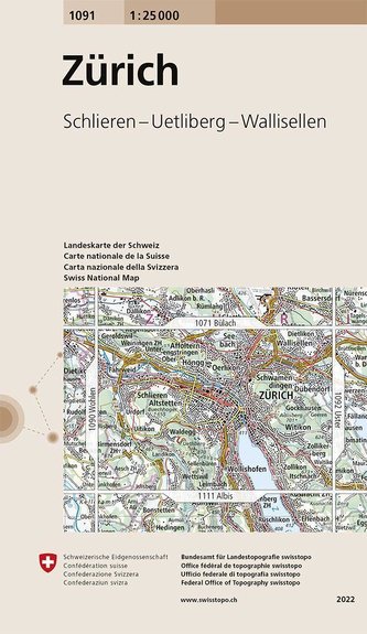 Swisstopo 1 : 25 000 Zürich