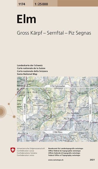 Swisstopo 1 : 25 000 Elm