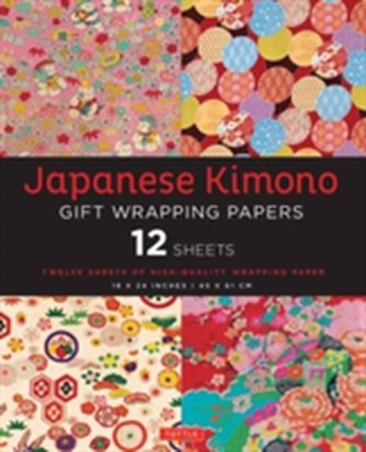 Japanese Kimono Gift Wrapping Papers - 12 Sheets