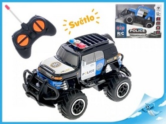 R/C auto terénní policie 14cm 1:43 27 MHz na baterie se světlem