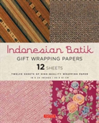 Indonesian Batik Gift Wrapping Papers - 12 Sheets