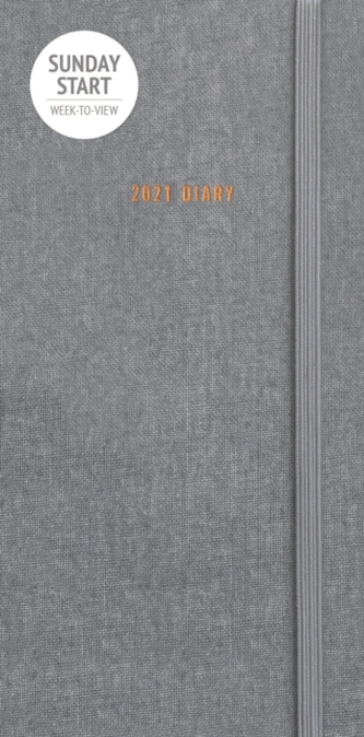Sunday Start Charcoal Slim Diary 2021