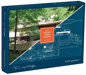 Frank Lloyd Wright Fallingwater 2-sided 500 Piece Puzzle