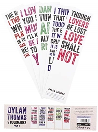Dylan Thomas Bookmarks - Pack 2