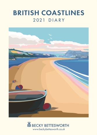 British Coastlines, Becky Bettesworth A5 Diary 2021
