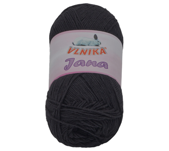 Příze JANA - černá - 100g / 330 m