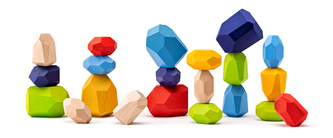 Balanční hra ´´Dřevěné kameny´´, 21 ks