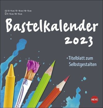 Bastelkalender anthrazit mittel 2023