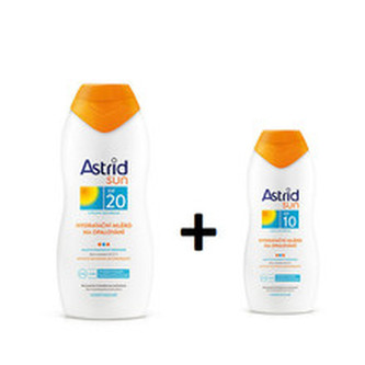 Astrid Hydratační mléko na opalování OF 20 200 ml + Hydratační mléko na opalování OF 10 100 ml SUN unisex