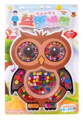 Sada dřevěných korálků MEGA CREATIVE Owl 456248
