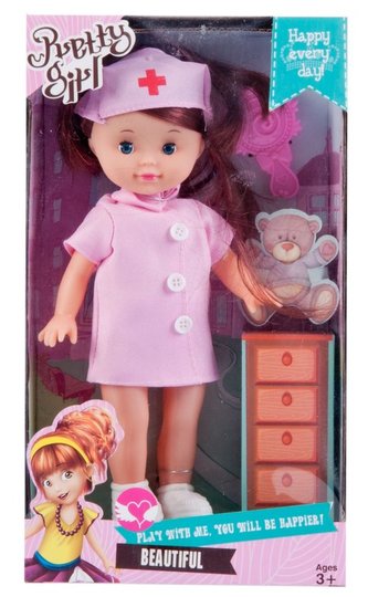 25CM Nurse Doll + Příslušenství MEGA CREATIVE 464784