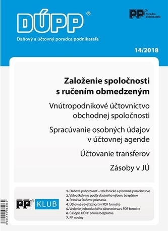 DUPP 14/2018 Založenie spoločnosti s ručením obmedzeným