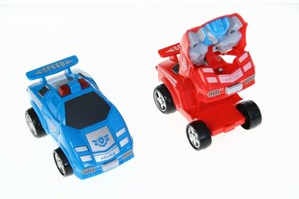 Auto 2v1 policie a robot MEGA CREATIVE 325818