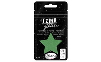 Třpytky IZINK Glitter velikost S - tmavě zelená, 60 ml