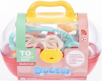 Lékařská souprava MEGA CREATIVE modrá 460474 v kufru