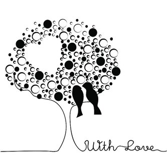 Dřevěné razítko Aladine velikost G - s láskou