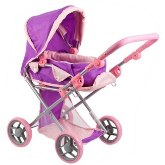 Kočárek pro panenky tmavě fialový MEGA CREATIVE 438329
