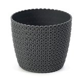 Plastový květináč Magnolia Jersey 160 mm, antracit