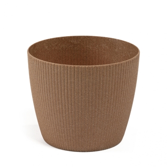 Plastový květináč Magnolia Jumper ECO 160 mm, přírodní dřevo