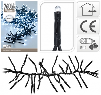 Vánoční osvětlení řetěz 768 led studená bílá