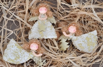 Látkový anděl 11 cm