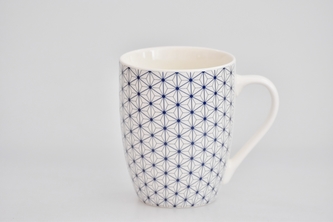 Porcelánový hrnek - modrý dekor IV