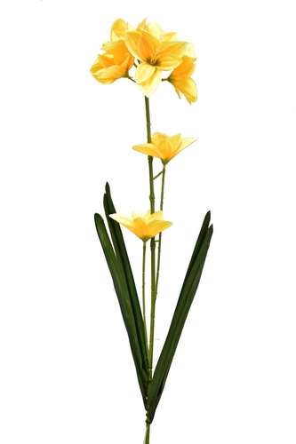 Umělá lilie 73 cm, tmavě žlutá