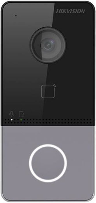 Videotelefon Hikvision DS-KV6113-WPE1 IP dveřní interkom, 1 tlačítkový, 2MP, čtečka, WiFi