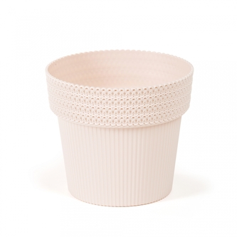 Plastový květináč Pola Jumper 200 mm, světle béžový