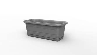 Plastový truhlík Bona s podmiskou, 500 mm, antracit