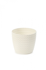 Plastový květináč Magnolia Jersey 260 mm, krémový