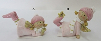 Anděl růžový Angie, 4x4,5x6,8 cm