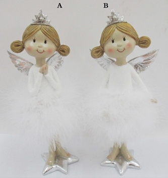 Anděl bílý Ava, 24x8x6,5 cm