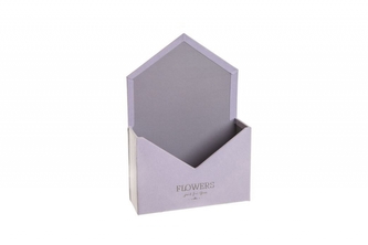 Flower box obálka, fialová sametová