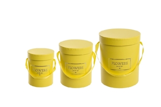 Flower box žlutý, sada 3 ks
