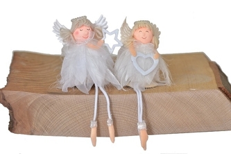 Anděl látkový, bílý