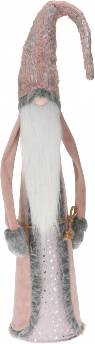 Skřítek Maxim růžovo-šedý 100 cm