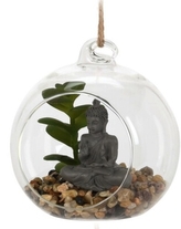 Aerárium s šedým Buddhou 10 cm