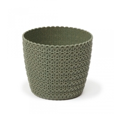 Plastový květináč Magnolia Jersey ECO 220 mm, zelený lesní