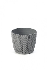 Plastový květináč Magnolia Jersey 300 mm, šedý