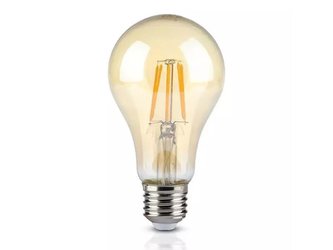 Žárovka LED E27  8W A67 bílá teplá V-TAC VT-1958 Filament Amber