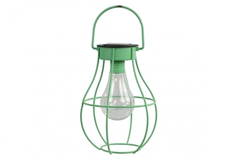 Závěsná solární LED lampa Lomax zelená 17x14 cm