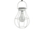 Závěsná solární LED lampa Lomax bílá 17x14 cm