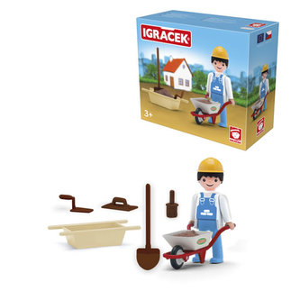 IGRÁČEK - Zedník s kolečkem a doplňky