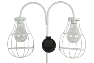 Solární LED lampa Lomax bílá 100 cm