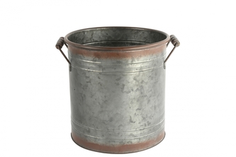 Plechový květináč-vědro Jack, 25x28 cm